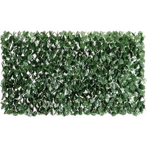 ColourTree Expandable Rectractable Faux Artificial Ivy Trellis Hedge Fence Screen Privacy Screen Wall Screen - Commercial Grade 150 GSM - Heavy Duty, (2, Double Sided Leaves)