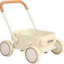 Kidpop PULA 2-in-1 Push and Pull-Along Wagon, Baby Push Walker for First Learner from 7 Month to 4 Year, One Year Birthday Gifts, Sturdy and Safe, Indoors and Outdoors (White)