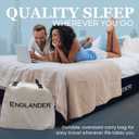 Englander Twin Air Mattress - Double High, 300 LB Capacity Luxury Camping Mattress with Built-in Pump, Waterproof and Microfiber