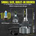 Fits for 2004-2014 Ford F150 1:1 halogen Hi/Lo Dual Beam Bulbs Fog Lights Combo,2004 2005 2006 2007 2008 2009 2010 2011 2012 2013 2014 6000K White Super Bright f-150 Dual beam Light Bulbs,Pack of 4