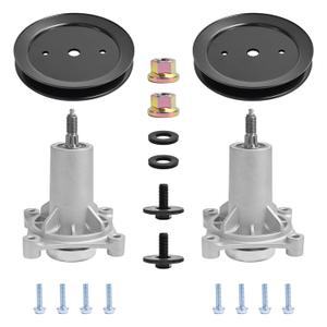 187292 187281 192870 532187292 532187281 532192870 Deck Spindle Assembly with 195945 197473 Pulley Replaces Husqvarna 42" 46" 48" 54" Mower Deck (2 Pack)