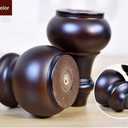 Antique Color Solid Wood Gourd Furniture Legs,M8 Threaded Rod Coffee Table Legs,Sofa Replacement Legs,TV Cabinet/Bed Support Legs,with Sleeve,Floor Protection Pad,4pcs (18cm/7.1in)