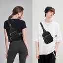VOROLO Large Sling BagCrossbody Waist Pack Sling Bag Women Sling Chest Bag with Ajustable Strap Small Trendy Sling Crossbody Bag Black 03