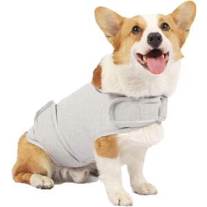 Dog Anxiety Jacket, Skin-Friendly Calming Shirt for Dogs- Dog Coat for Thunder, Fireworks and Separation - Keep Pet Calm Without Medicine & Training, Anti Anxiety Vest for Dogs (Light Grey, L)