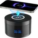 Smart Security Camera - 1080P Indoor Cameras for Home Security - Pet/Dog Camera with Motion Tracking - 15W Fast Phone Charger - Digital Clock (Classic Black)