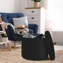 18" X 14" Large Black Basket with Lid, Cotton Rope Storage Basket for Blanket, Toy, Pillow, Towel, Living Room Bedroom Storage Bin, Wicker Woven All Black Organizing Bin with Cover