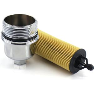 68191350AA Aluminum Engine Oil Filter and Oil Filter Housing Cap Assembly Fits For Chrysler Dodge Jeep Ram - 200, 300, Challenger, Charger, Durango, Cherokee, Wrangler,Replaces# 917-190, 68191349AC