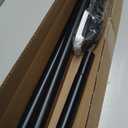 JILRON Black Shower Curtain Rod 32-96in(2.66-8ft),No Drill Curtain Rods,for Window,Shower Tension Bar-1.26" dia,One-Click Stretch Design, Upgraded Anti-Slip Pads