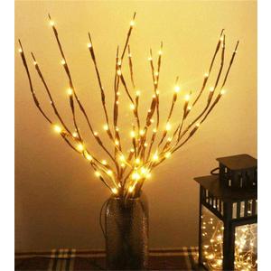 AMARS 3 Pcs Lighted Artificial LED Branch Lights with Timer Battery Operated Fairy Spirit Decorative Twig Tree Decorations for Home Living Room Vase Christmas (29 Inch, Auto 6H ON/18H Off, Warm White)