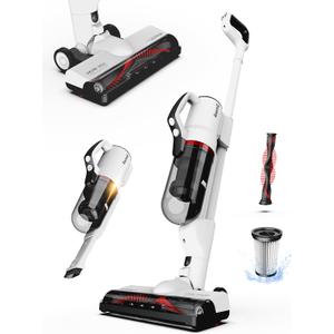 Roomie Tec SlimVac Pro Cordless Vacuum Cleaner for Home - 2200mAh Battery, High Suction Power, Lightweight, Detachable Handheld with HEPA Filter – Multi-Surface Cleaning for Carpets, Hard Floors, Cars