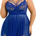 Avidlove Babydoll Lingerie for Women Strappy Nightdress Sexy Nightgowns Bridal Chemise Plus Size Lace Langeray L-4XL