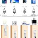 USB Flash Drive 512GB, Photo Stick Memory External Data Storage Thumb Drive Compatible for Phone, Pad, Android, PC and More Devices (Gold)