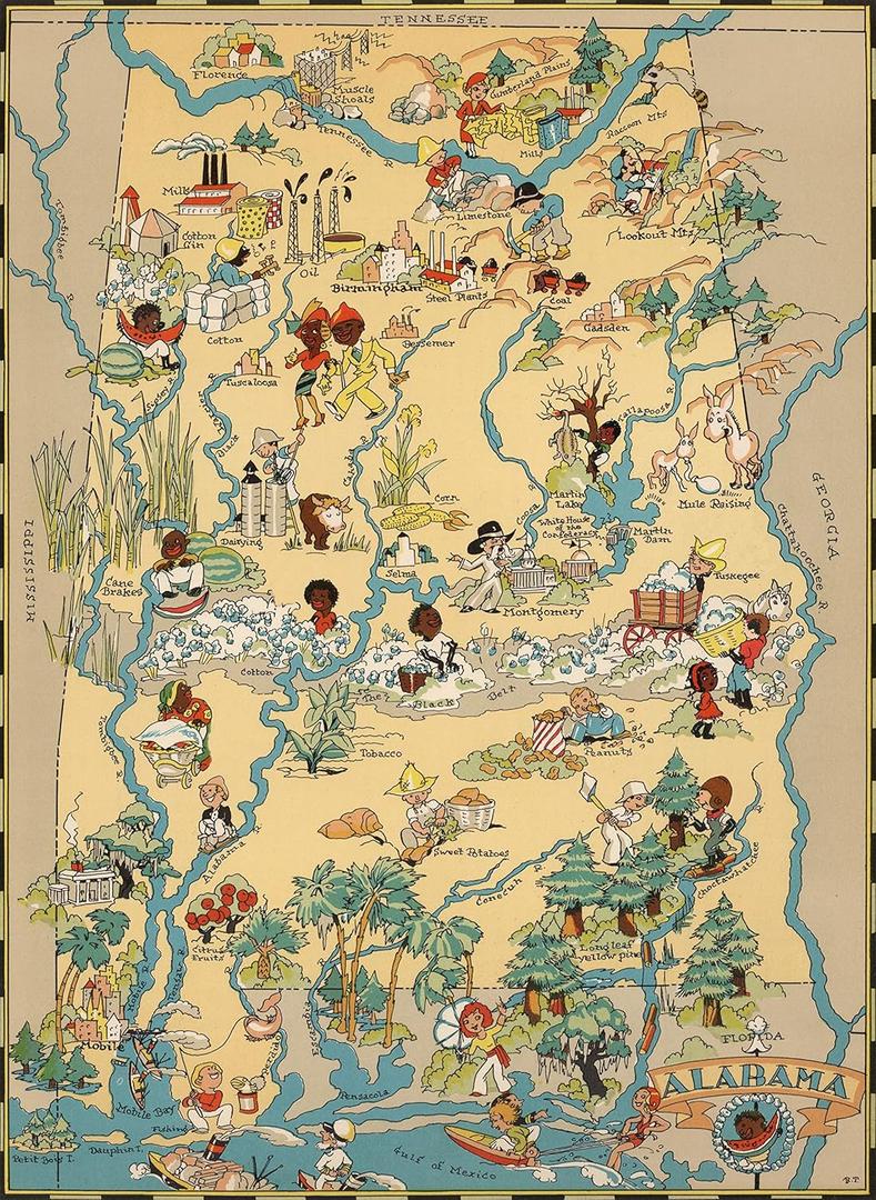 Alabama Wooden Map Jigsaw Puzzle Toys for Adults USA of State Map Decorate Puzzle Games 500 Piece