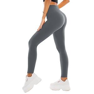 SINOPHANT High Waisted Leggings for Women - Full Length Capri Buttery Soft Yoga Pants for Workout Athletic (Full Grey, S-M)