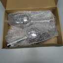 Tioncy 5 Pack 3/6/9/12/16 Ounce Stainless Steel Ice Scoop Multiple Sizes Metal Scoop with Hanging Loop Rust-proof Candy Ice Cube for Kitchen Party Wedding Popcorn Dog Food Potted Plants