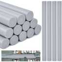 Leyndo 12 Pcs 2" x 25.4" Closed Cell Backer Rod Foam Tube Seal Total 25.4ft Waterproof, Corrosion Resistant Caulk Saver for Concrete Crack Filling, Expansion Joints, Bridges, Tunnels, Driveways(Gray)