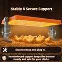 Chick Brooder Heater Plate 12" x 8" Adjustable Height & Temperature Poultry Warmer for Up to 10 Chicks, Brooder Heating Plate for Chicks and Ducklings, Orange