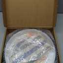 12 Inch Enamel Roasting Pan for Induction Cooktops - Heavy Duty Round Baking Pan for Thanksgiving Turkey Christmas Ham Lasagna & Pizza Dishwasher Safe Oven Broiler & Stovetop Pan