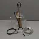 Large Hammered Glass Pendant Light Modern Brushed Nicklel 1 Light Single Dome Pendant Lighting Fixtures for Kitchen Island Dining Room Hallway, Dia 10 Inch, UL Listed