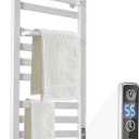 Heated Towel Rack for Bathroom Towel Warmer Racks Wall Mounted with Shelf,Timer & Temperature Multi-Level Adjustments with 10 Bars for Bathroom Shower Hot Tub(White)