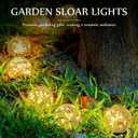 Honoson 3.9 Inch Solar Globe Lights Outdoor - Waterproof Cracked Glass Balls for Lawn Patio Yard Backyard Decorations, Warm White Solar LED Lights with Easy Installation,Durable Design (12 Pcs)