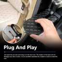 Car Door Footrest Pedal, Non-Slip Textured Foldable Foot Rest, Multifunctional Aluminum Alloy Roof Rack Car Step, Universal for Most Cars, SUVs (Black)