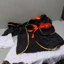 fun shack Pirate Costume Women's Deluxe Buccaneer Outfit with Corset Jacket, Dress, Hat (XXL, Black)