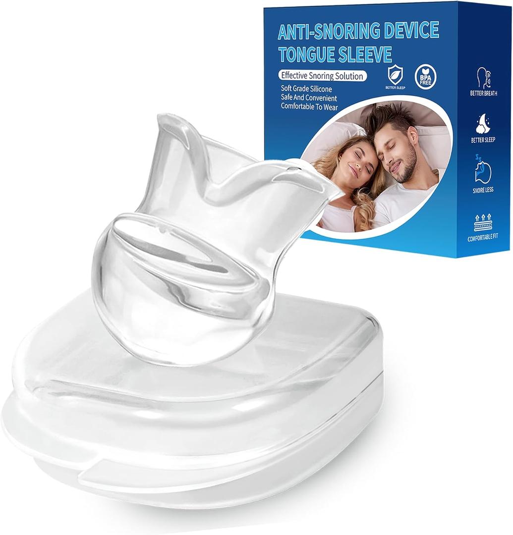 Snoring Solution - Anti-Snore Device, Reusable Snore Tongue Stopper for Men/Women - MF15