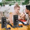 POGOLAB Guitar Wall Mount Hanger 2 Pack, Guitar Wall Hanger Holder Hook Bracket Stand, Guitar Wall Mount, for Acoustic Electric Guitar Bass Ukulele Banjo Mandolin (Black)