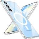 Fin2feel for Samsung Galaxy S25 FE Case, Compatible with MagSafe, Magnetic Military Shockproof Translucent Matte Back Phone Cover for Samsung Galaxy S25 FE (Clear)