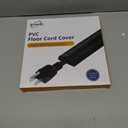 12ft Cord Cover Floor for Extension Cords, Self-Adhesive Floor Cable Cover to Protect Cables & Prevent Tripping, PVC Cord Hider Protector, Internal Wire Management Channel Diameter: 0.39", Black (W1'' x L12')