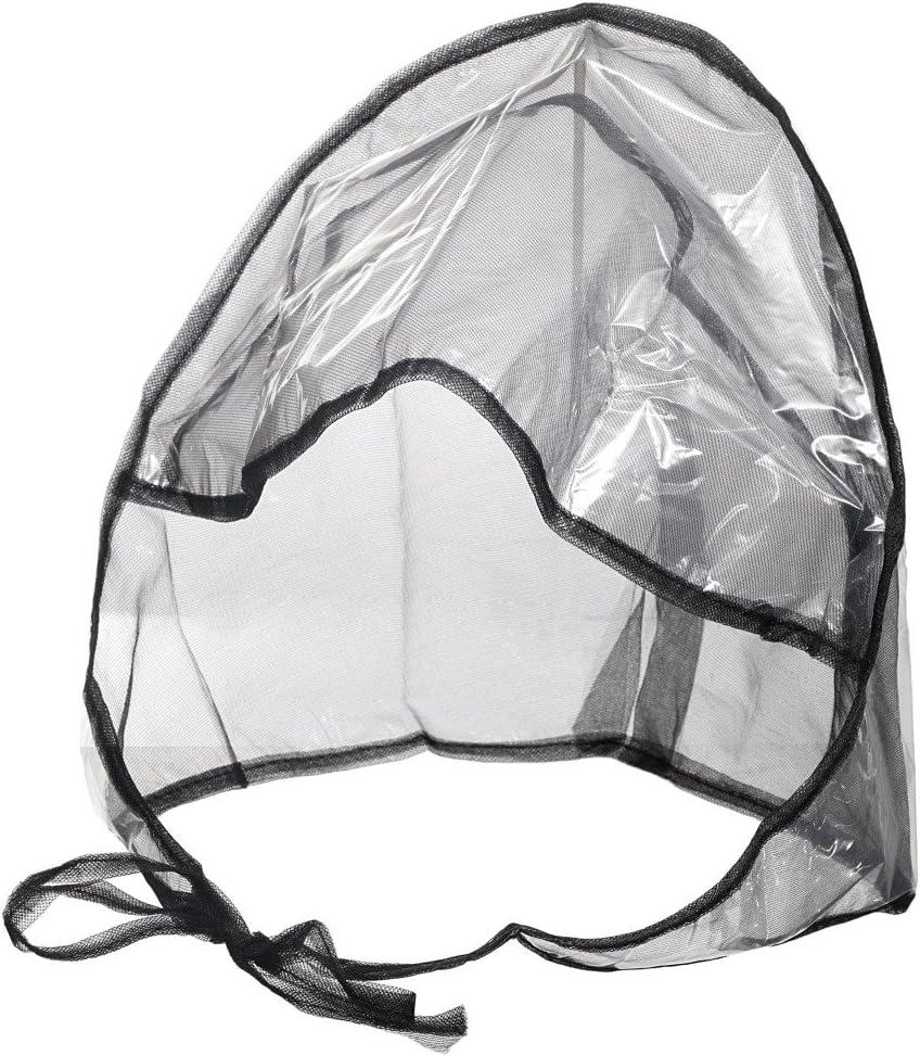 La Mart Women's Rain Bonnet With Full Cut Visor & Netting O/S Black
