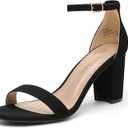 DREAM PAIRS Women's Chunky Block Heel Sandals, Open Toe Ankle Strap Dress Shoes, Comfortable Wedding Guest Heels for Party, Prom and Formal Events  7 size
