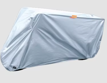 Motorcycle Cover Waterproof Outdoor - Cool Silver Color UV Protection with Reflective Strip