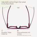 Miyya Blue Light Glasses for Women & Men Oversized UV & Blue Light Blocker Chunky Frames, Stylish Eyewear Accessories