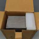 Mela Artisans Scallop Wooden Box (Large) - Light Burnt Over Grey Decorative Box w/Felt Pads Underneath & Wooden Carving - Unique Handmade Mangowood Keepsake Storage Box for Jewelry - 9 x 6 x 3.5