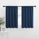 NICETOWN RV Blackout Curtains for Camper Windows, Moroccan Blue, 34" x 36", Set of 2, Kitchen Curtains, Short Blackout Drapes, Thermal Insulated Rod Pocket Window Treatment Draperies for Nursery