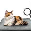 Outdoor Pet Heating Pad for Dog & Cat, Multi-Size Waterproof Heated Cat Dog Bed for Outside, Pet Heater Warmer Mat Blanket with Chew Resistant Cord for Senior Dog Cat House Whelping Box,Gray,16" x 20"