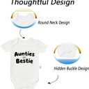 Aunties Bestie Bodysuit, Newborn Clothes, Gender Neutral Baby Clothing, Boys Girls Short Sleeve Jumpsuit Outfit