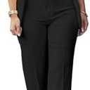Tcremisa Women's Fashion Fall 2 Piece Pant Suit Dressy Long Sleeve Blazer and Slim Fit Pants Set Business Outfits XL