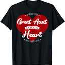 Proud Great Aunt Of A Heart Warrior CHD Surgery Transplant T-Shirt, Size M