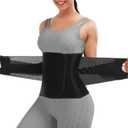 ChongErfei Waist Trainer Belt for Women Man - Waist Trimmer Ab Belt - Tummy Control Body Shaper (Medium, Black)