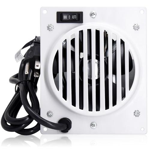 Hiorucet PF06-YJLF-B PF06-YJLF-F Wall Heater Blower Fan Kit for ProCom Ventless Space Heater Over 10,000 BTU with Automatic/Manual Thermostat, Replacement PF06YJLFB Vent-Free Blower Fan Accessory Kit. Black