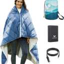 Heated Blanket Battery Operated,12V Cordless heating pad with 15000 battery,Heated Shawl Throw Blanket,Wearable Heated Blanket,Sherpa Lining,3 Heating Set for Car,Camping,Backpacking,Hiking,Travel