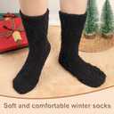 Loritta 5 Pairs Womens Fuzzy Socks Cozy Soft Fluffy Cute Cat Animal Winter Warm Slipper Socks Christmas Stocking Stuffers (F-dark Twist Design)