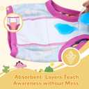 MooMoo Baby Absorbent Potty Training Underwear Cotton Pee Pants for Girl 4T, Pack of 2