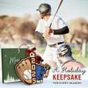 2 x Baseball Christmas Ornament 2025 - Xmas Gifts for Baseball Players, Lovers, Team, Coach, Sports Fan Gifts for Boys, Kids, Men, Son, Brothers - Wooden Ornaments Tree Decorations