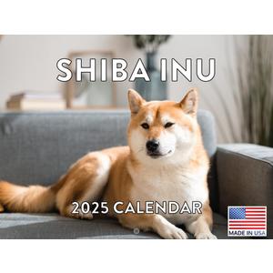 Shiba Inu Calendar 2025 Monthly Wall Calender 12 Month | American Made In The USA