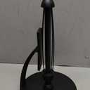 VEHHE Paper Towel Holder Countertop, Black Paper Towel Holder with Spring Activated Arm and Damping Effect, Simply Tear Paper Towel Stand for Bathroom and Kitchen (Black) (Suction Base)