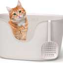 Catit Loo Litter Box, White, with Scoop